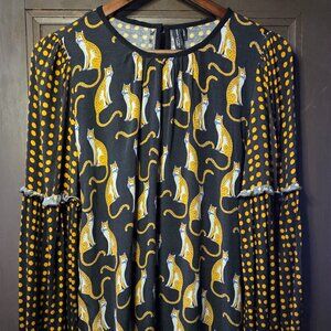 Anthropologie Blnk Blouse - leopard motif - L